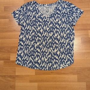 Sonoma Blue and White Abstract Women's Tee